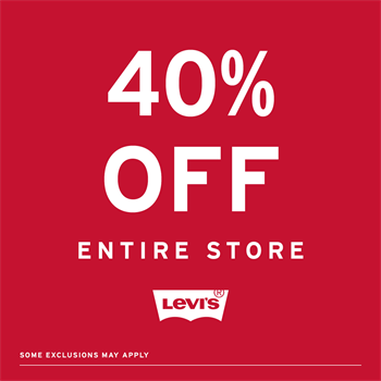40% OFF YOUR ENTIRE PURCHASE - Tanger Outlets | Pittsburgh, PA | Deals | Levi's  Outlet